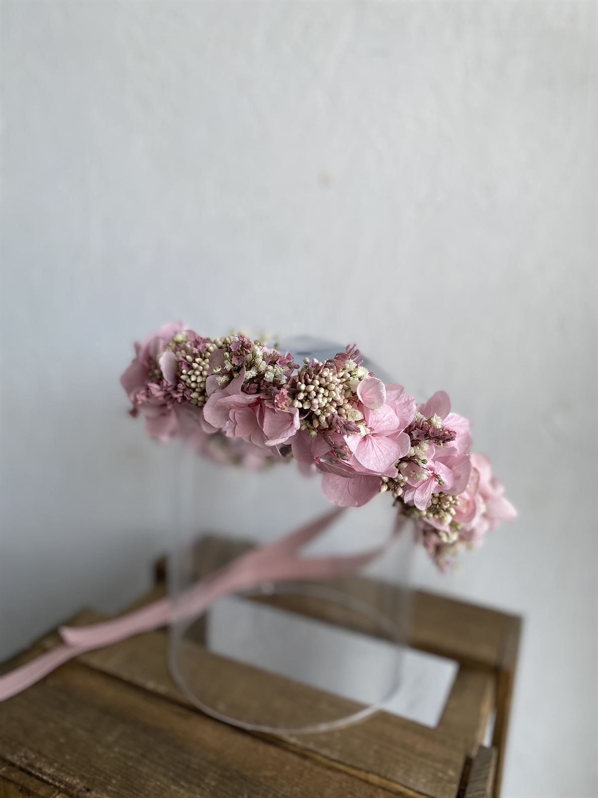CORONA DE HORTENSIA ROSA - Imagen 4