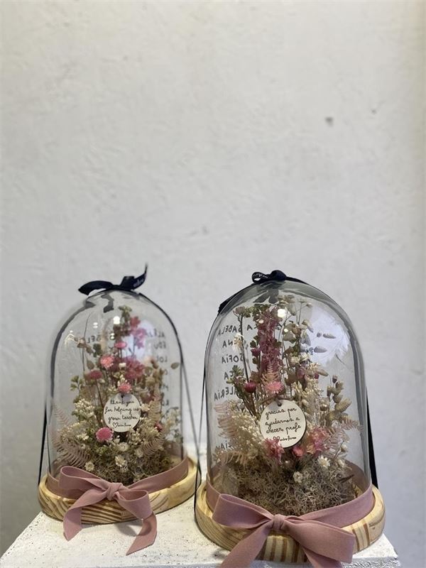Cúpulas con flores preservadas grande - Imagen 3