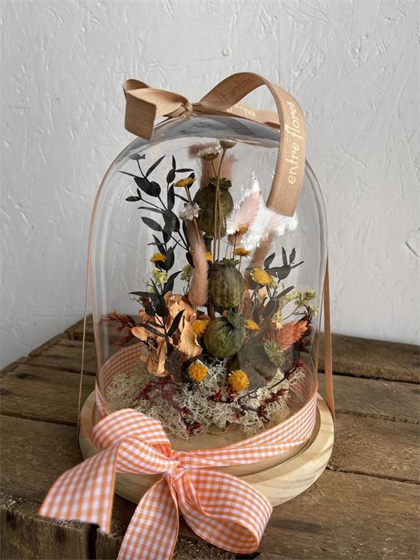 Cúpulas con flores preservadas mediana - Imagen 3