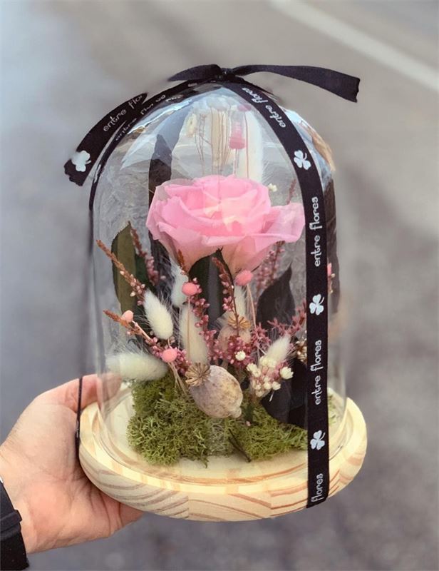 Cúpulas con rosa preservadas - Imagen 3