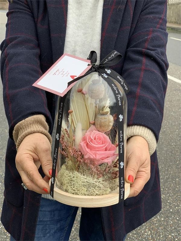 Cúpulas con rosa preservadas - Imagen 5